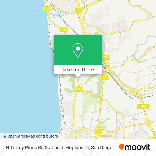 Mapa de N Torrey Pines Rd & John J. Hopkins Dr