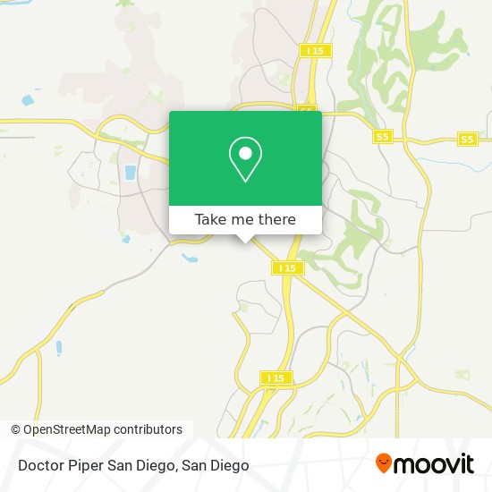Doctor Piper San Diego map