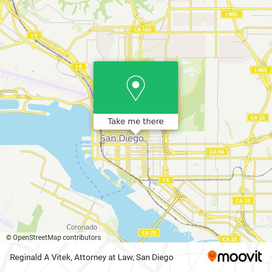 Reginald A Vitek, Attorney at Law map