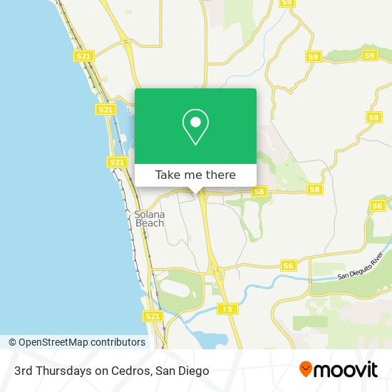 3rd Thursdays on Cedros map