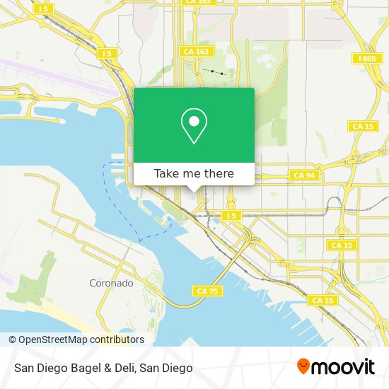 Mapa de San Diego Bagel & Deli