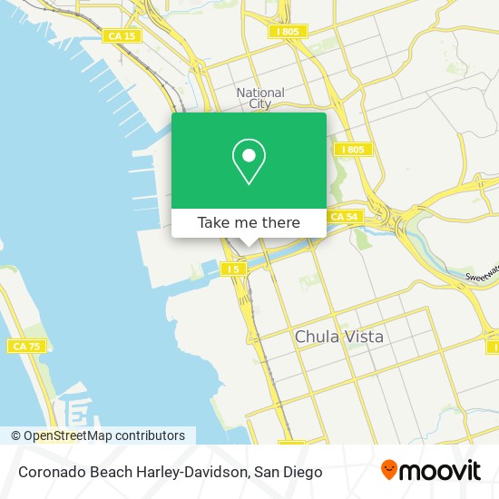 Coronado Beach Harley-Davidson map