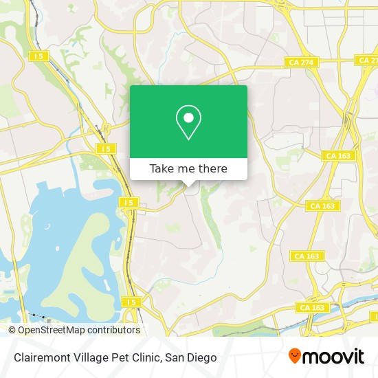 Clairemont Village Pet Clinic map