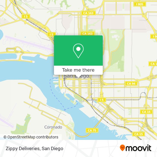 Mapa de Zippy Deliveries