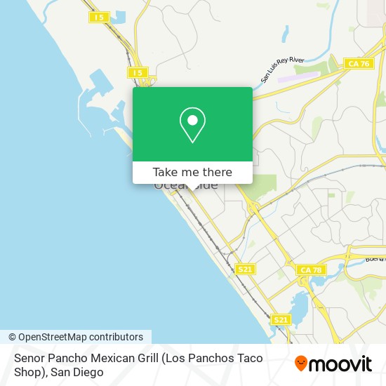 Mapa de Senor Pancho Mexican Grill (Los Panchos Taco Shop)