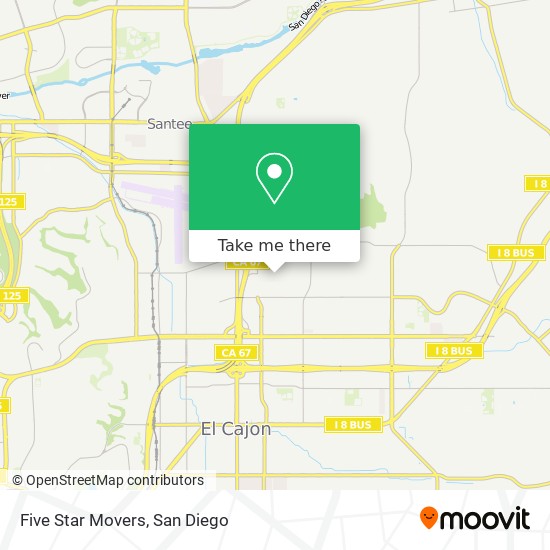 Mapa de Five Star Movers