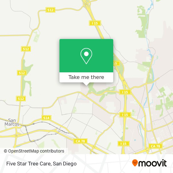 Five Star Tree Care map