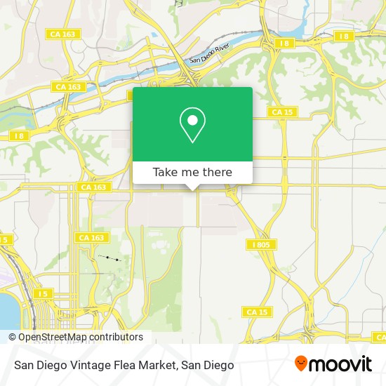 Mapa de San Diego Vintage Flea Market