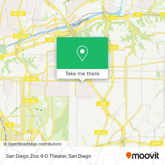 Mapa de San Diego Zoo 4-D Theater