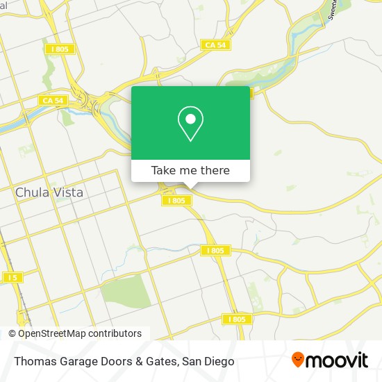 Mapa de Thomas Garage Doors & Gates