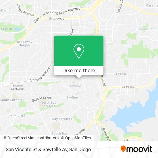 Mapa de San Vicente St & Sawtelle Av