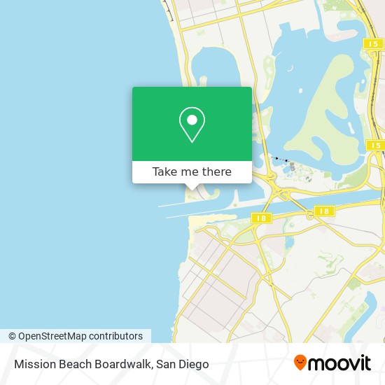 Mission Beach Boardwalk map