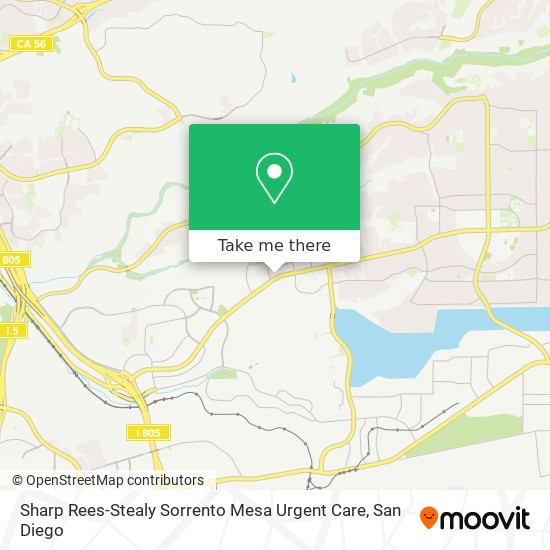 Mapa de Sharp Rees-Stealy Sorrento Mesa Urgent Care