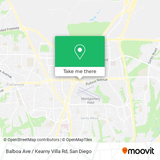 Mapa de Balboa Ave / Kearny Villa Rd
