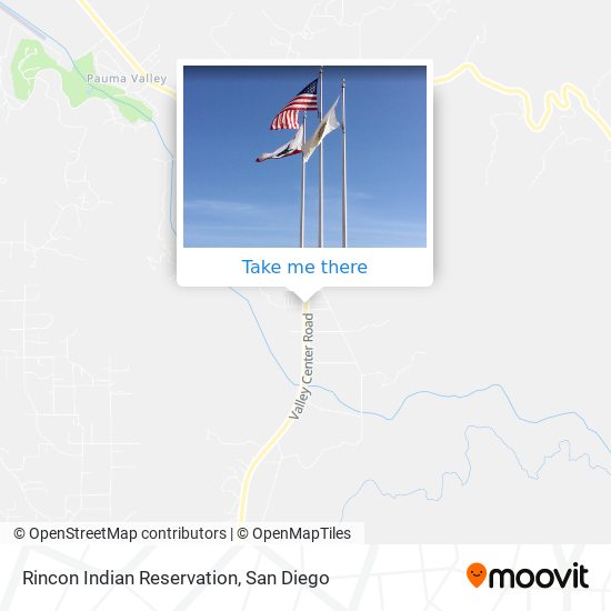 Rincon Indian Reservation map