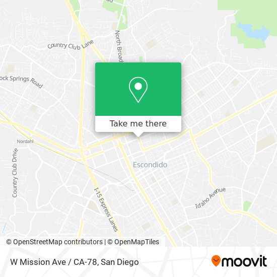 Mapa de W Mission Ave / CA-78