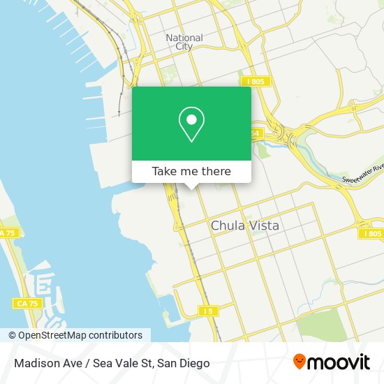 Mapa de Madison Ave / Sea Vale St