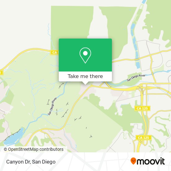 Canyon Dr map