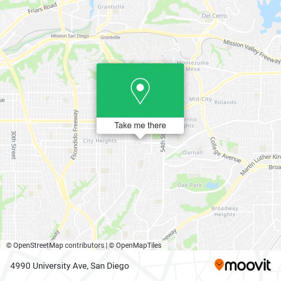 4990 University Ave map