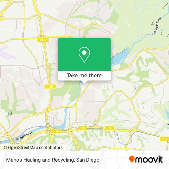 Manos Hauling and Recycling map