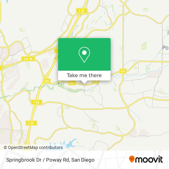 Springbrook Dr / Poway Rd map