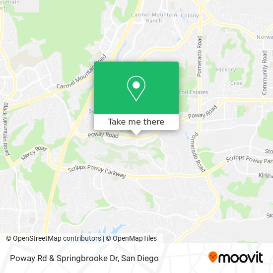 Poway Rd & Springbrooke Dr map