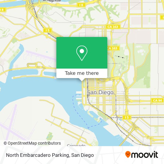 North Embarcadero Parking map