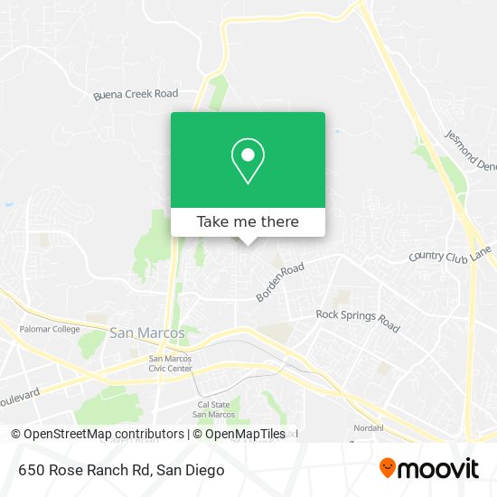 Mapa de 650 Rose Ranch Rd