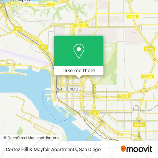 Cortez Hill & Mayfair Apartments map