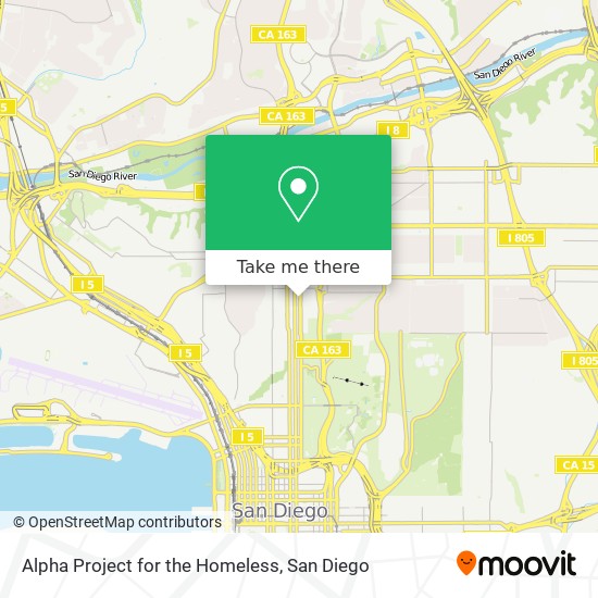 Alpha Project for the Homeless map