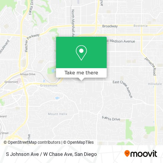 Mapa de S Johnson Ave / W Chase Ave
