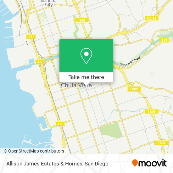 Allison James Estates & Homes map