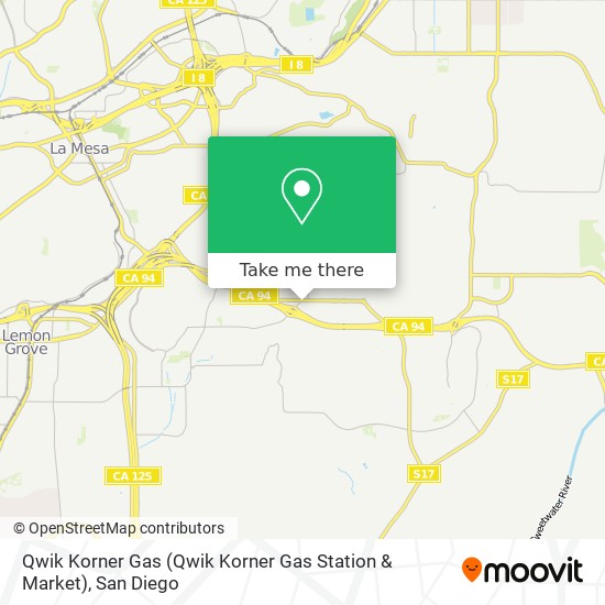 Mapa de Qwik Korner Gas (Qwik Korner Gas Station & Market)