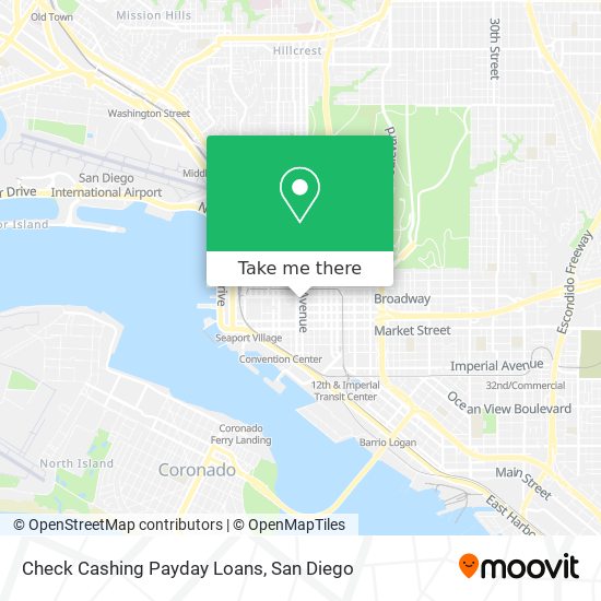 Check Cashing Payday Loans map