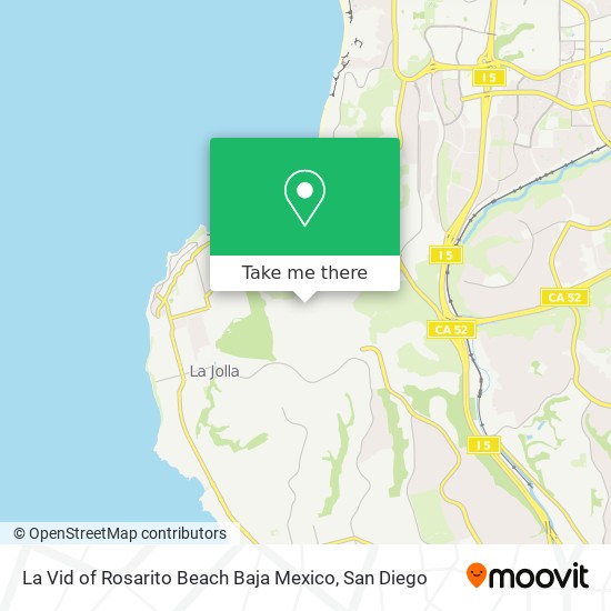 Mapa de La Vid of Rosarito Beach Baja Mexico