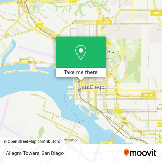 Allegro Towers map