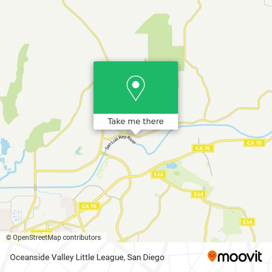 Mapa de Oceanside Valley Little League