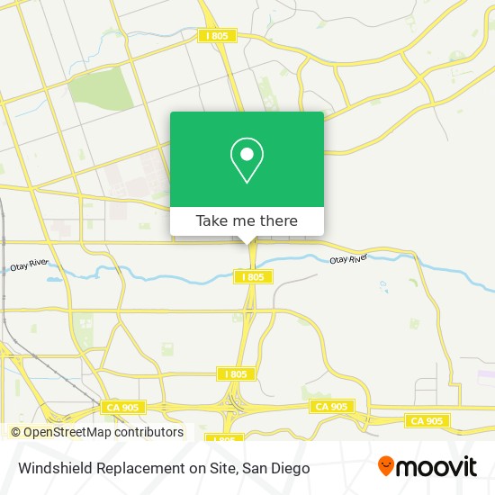 Mapa de Windshield Replacement on Site