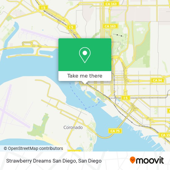 Strawberry Dreams San Diego map