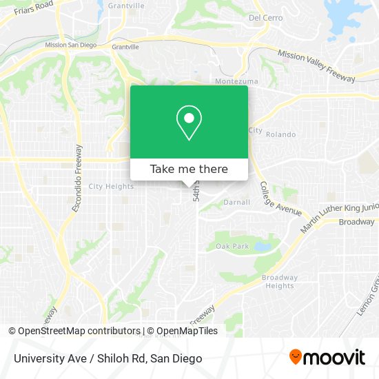 University Ave / Shiloh Rd map