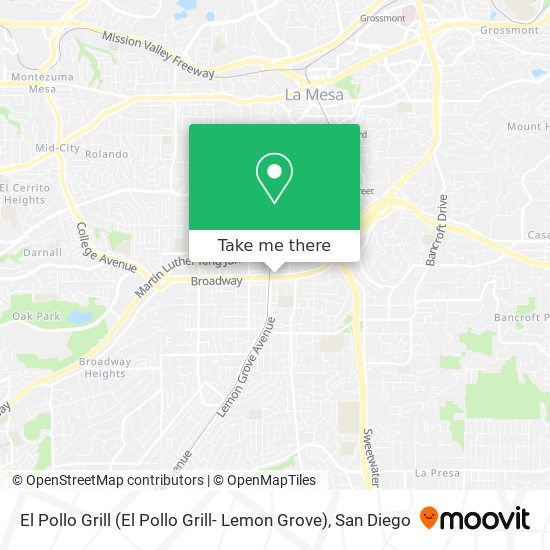 Mapa de El Pollo Grill (El Pollo Grill- Lemon Grove)
