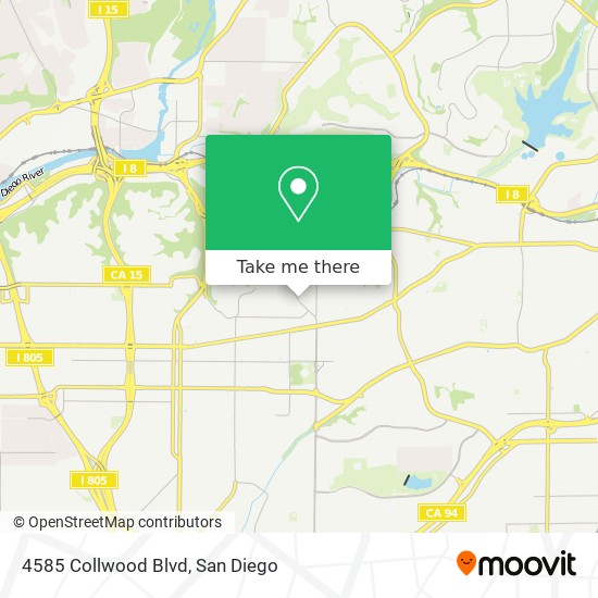 Mapa de 4585 Collwood Blvd