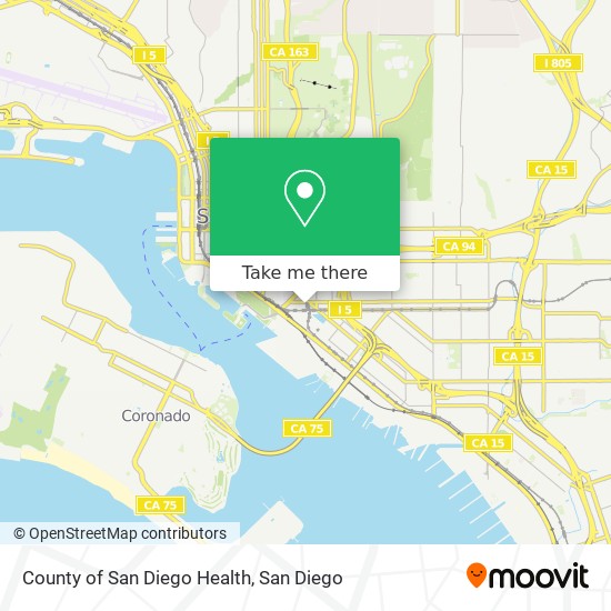 Mapa de County of San Diego Health