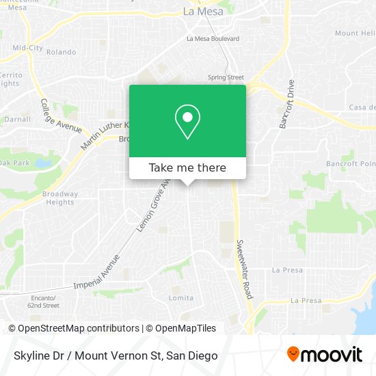 Mapa de Skyline Dr / Mount Vernon St