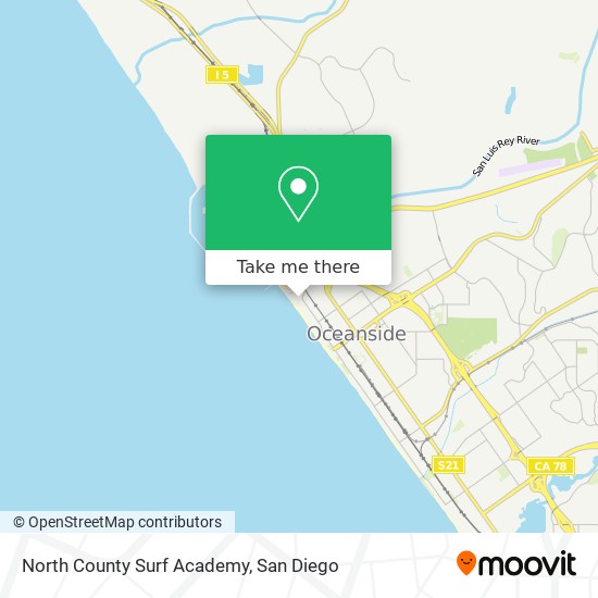 Mapa de North County Surf Academy