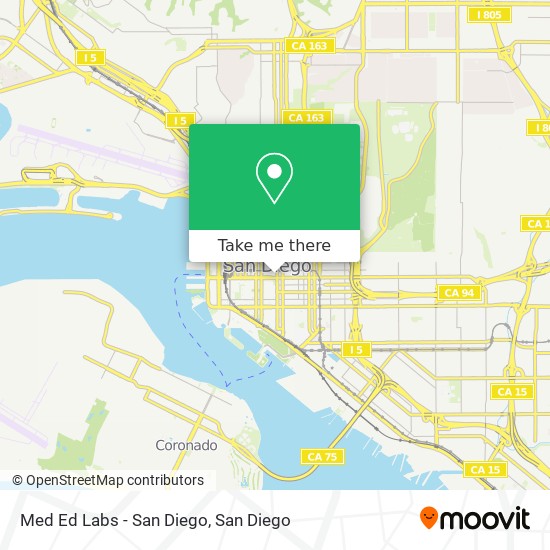 Mapa de Med Ed Labs - San Diego