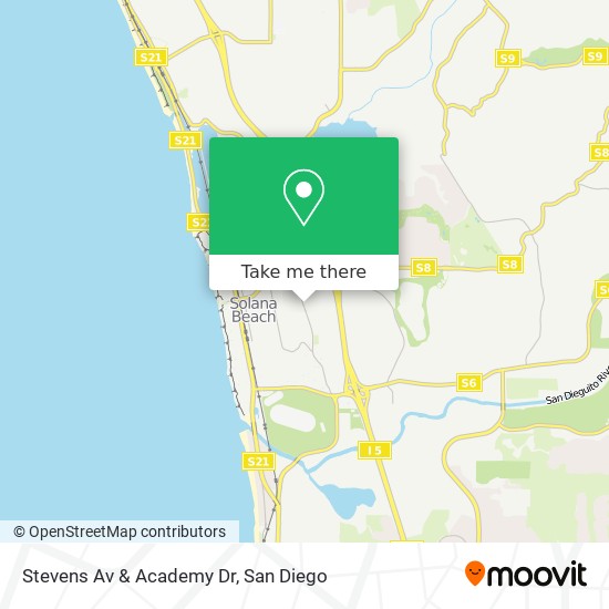 Stevens Av & Academy Dr map