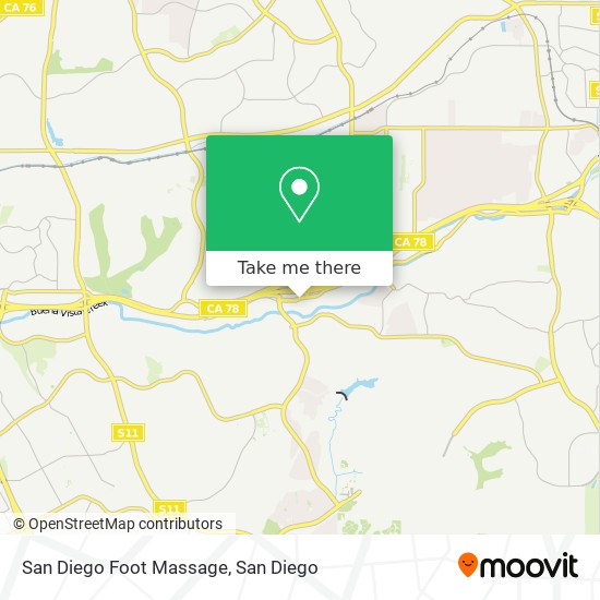 San Diego Foot Massage map