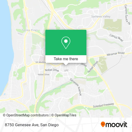 Mapa de 8750 Genesee Ave