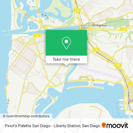 Pinot's Palette San Diego - Liberty Station map